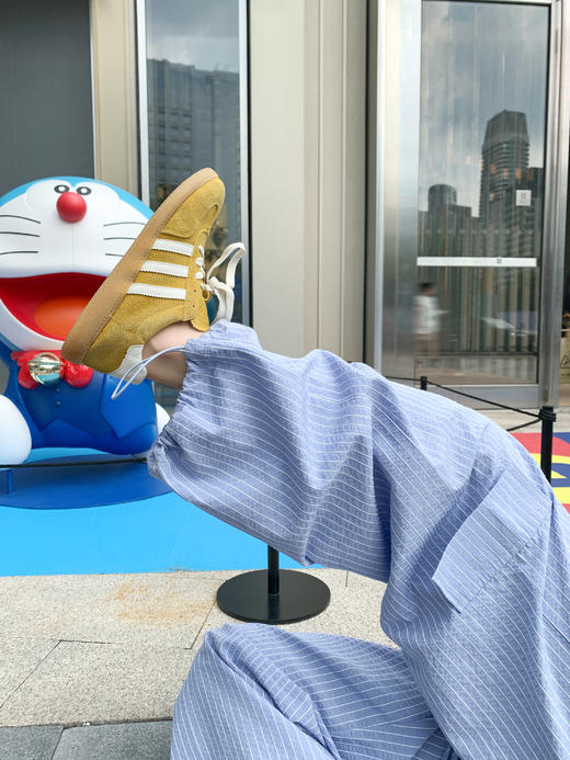 <曾小咸推荐>现货秒杀！卖完不补 ！微信打折价！蓝色条纹休闲裤束脚裤 日常179.99 立减80 秒杀99.99！ 商品图9