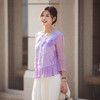 【林栖设计小店】【林栖推荐】【现货】天丝紫色修身气质2025早秋上衣衬衣女N1953292 商品缩略图6