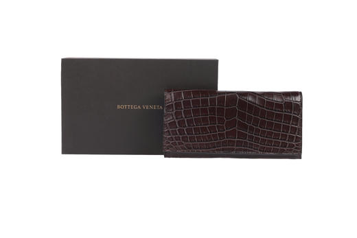 【破价超惠秒】BOTTEGA VENETA葆蝶家 男女通款鳄鱼皮印花真皮手拿包/钱包 11107 商品图0