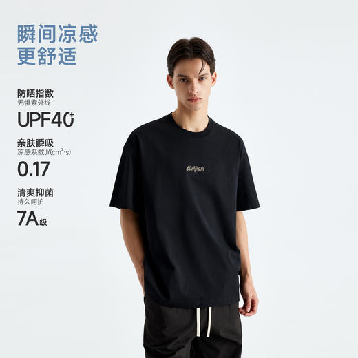 CHINISM赤尘 绣花logo凉感抗菌短袖T恤男2025夏季速干防晒半袖 商品图1