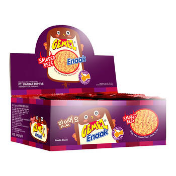 GEMEZ小鸡面干脆面烟熏牛肉风味14g*30休闲旅游零食下午茶点心年货礼盒 /休闲食品 /膨化食品 /干脆面 商品图1