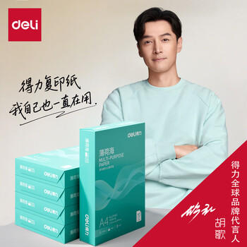 得力（deli）薄荷海A4打印纸 70g500张*5包一箱 双面复印纸 高性价比草稿纸 整箱2500张ZF662【人气新品】 商品图4