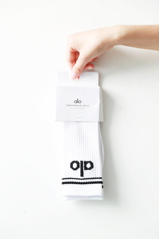 好甜好迷人，大毛巾厚底+字母提花。时髦复古常规筒运动袜C081258 商品图12