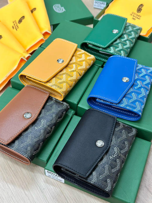 三折一体钱包卡包。棕色。黄色。绿色。黑色  蓝色g 商品图14