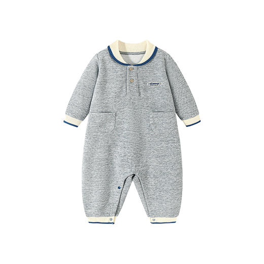 迷你巴拉婴儿衣服新生儿男宝宝外出连体衣爬服学院风2025年秋季 商品图4