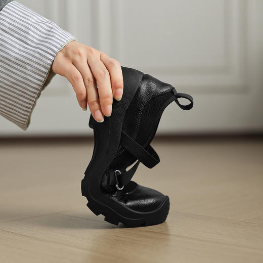 【预售5天】复古运动登山鞋新款百搭厚底真皮圆头芭蕾风玛丽珍单鞋MX&mx89921 商品图2