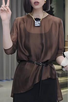 Kai & Kiera 复古气质风正反两穿防晒衬衣 20996