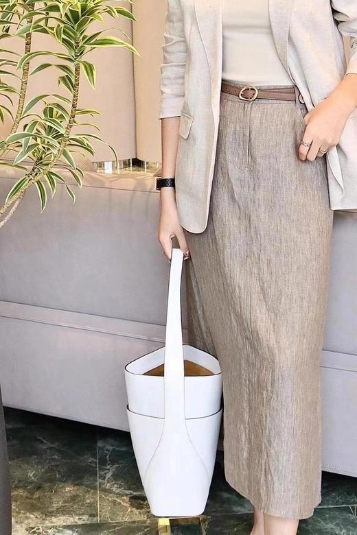 【高品质私服】【IC水洗亚麻平布半身长裙】自带阔度舒适感爆棚，上身舒适感绝佳G0913-CC【无标出货 介意慎拍】 商品图1