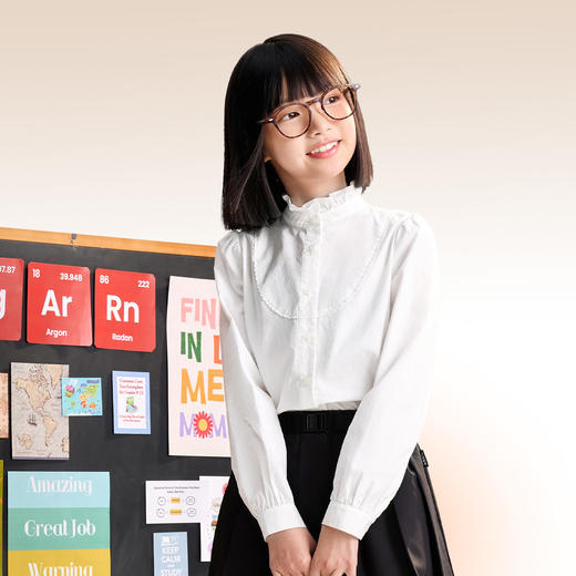 女童立领长袖上衣秋季新款安奈儿童装EG531540 商品图2