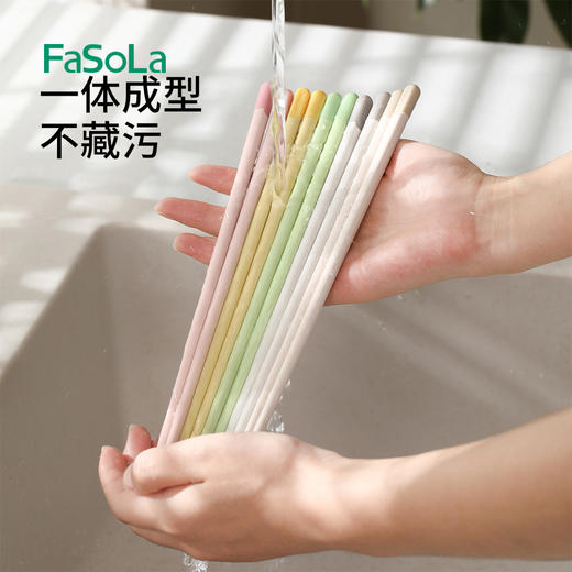 FaSoLa筷子高颜值分餐筷家用一人一筷防霉防滑耐高温轻奢五彩缤纷合金筷 商品图1