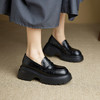 【预售5天】简约风圆头超轻厚底深口一脚蹬单鞋女新款秋季黑色银色小皮鞋YX&S008 商品缩略图4