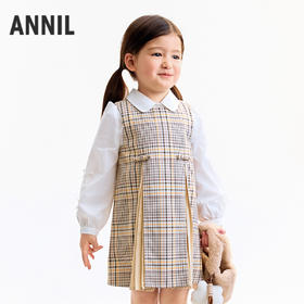 【实体店同款】女童无袖连衣裙秋季新款安奈儿童装XG533198
