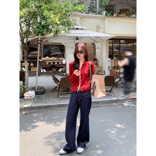 <曾小咸推荐>2.13现货秒杀 ！微信超特价！2色韩系撞色针织衫 日常169.99 立减90 秒杀79.99！！ 商品图4