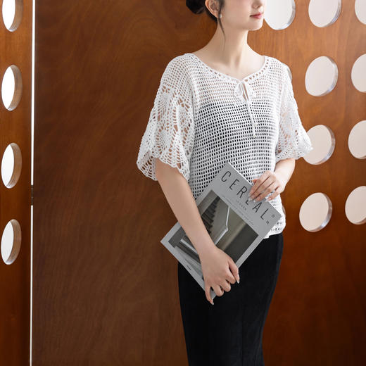 苏苏姐家清雅素缕上衣手工DIY钩针蕾丝毛线团上衣自制材料包 商品图2