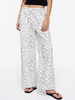 TR她热 随性出街 白色碎花抽绳花边松紧腰百搭阔腿直筒休闲裤 商品缩略图4