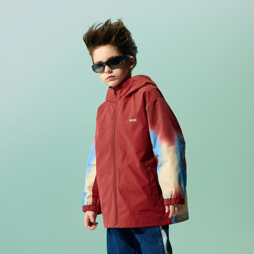 【MQD】【国潮系列】【三防】童装儿童风衣2025新款春男童连帽外套 商品图0