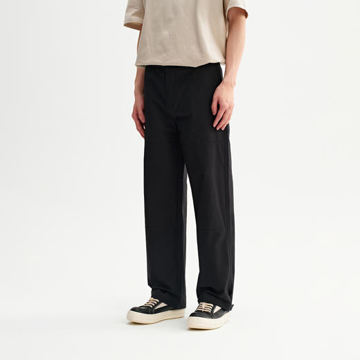 CHINISM赤尘 黑色直筒工装裤男春季新款男士休闲裤宽松基础款裤子 商品图0
