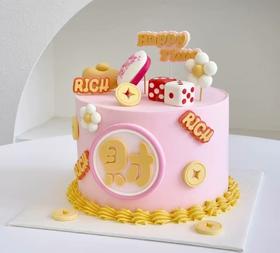 招财进宝主题蛋糕