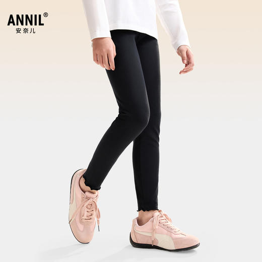 女童全腰针织打底裤秋季新款安奈儿童装EG536520 商品图1