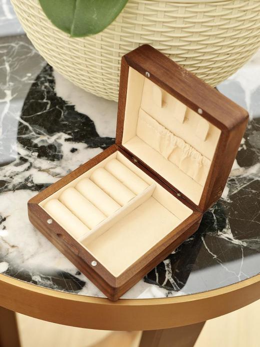 米妮自留款·原胡桃实木随身携带精品收纳首饰盒（现货） 商品图12