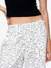 TR她热 随性出街 白色碎花抽绳花边松紧腰百搭阔腿直筒休闲裤 商品缩略图1