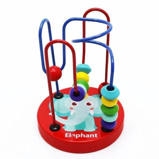 【手眼协调，精细动作，安全放心！】迷你卡通动物小绕珠 婴幼儿早教 木制玩具 1-4岁早教 益智儿童玩具-QB 商品图5