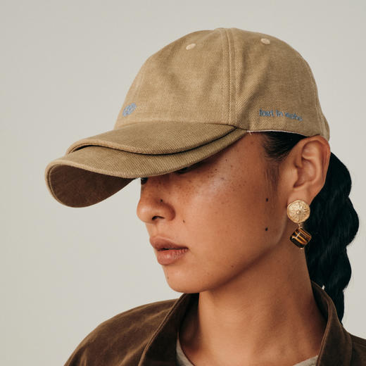 lost in echo2025早秋新款独特个性双层帽檐纯棉刺绣logo棒球帽 商品图2