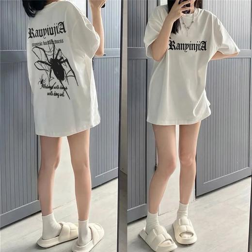 【79.9任选/2件❗纯棉情侣上衣】 重磅200克美式复古潮牌短袖t恤，小众设计感男女款，情侣小众潮牌休闲T恤L 商品图2