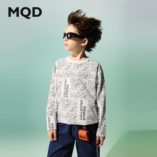 【MQD】【国潮系列】男童长袖t恤春季新款宝宝上衣儿童打底衫 商品图0