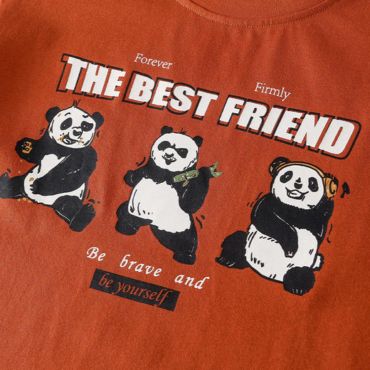 【7A抗菌纯棉】棉花堂熊猫小子糯糯童装长袖T恤FA52087 商品图9