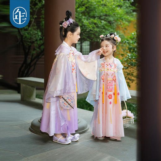 【华灯初上汉服裙】年衣童装汉服裙女童25秋季新款改良唐装儒裙中式华灯初上汉服裙 商品图4