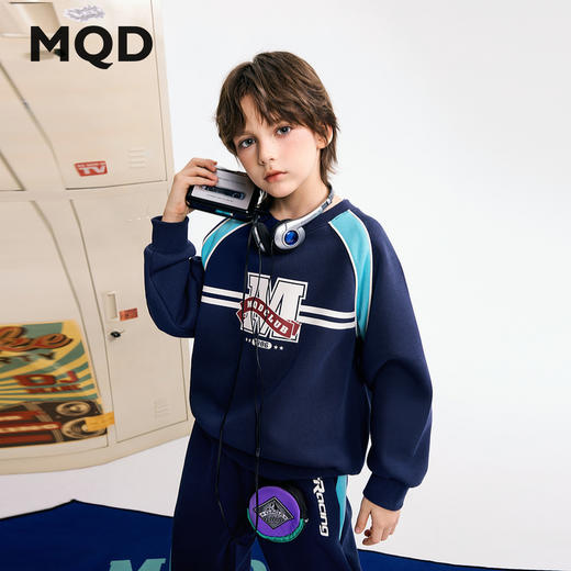【MQD】童装男大童春秋季品经典百搭学院风儿童 运动休闲卫衣 商品图0
