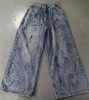 MZ松紧腰刷漆做旧牛仔阔腿裤50326夏季062812330091 商品缩略图0