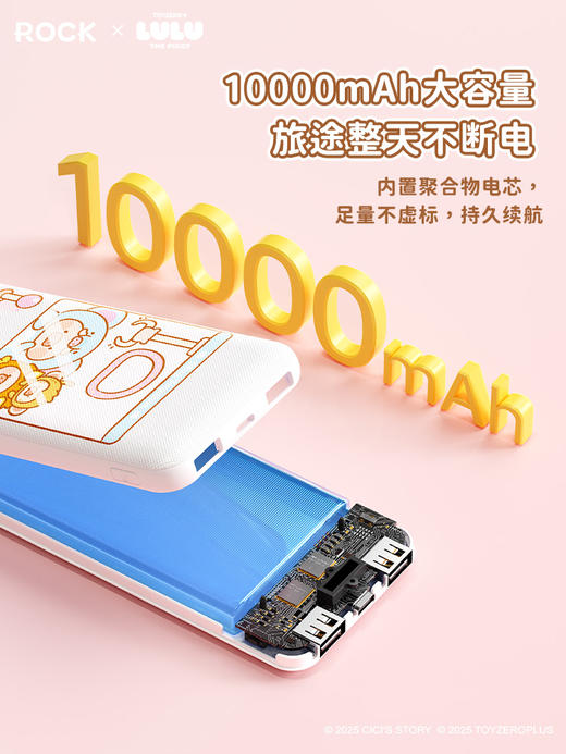 ROCK 罐头猪LULU P62 Pro移动电源10000mAh 商品图2
