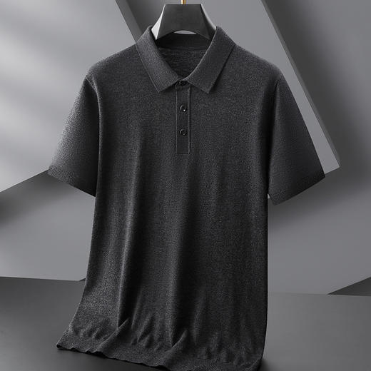 【DX】大依优型大码男装翻领休闲毛衣短袖薄款针织衫polo时尚男士加肥大码秋季上衣肥佬保暖毛衫 商品图11