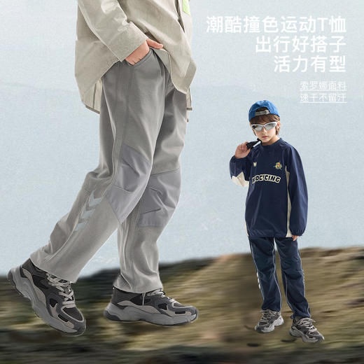 【MQD】童装男童运动裤子2025春装新款休闲裤儿童运动针织裤百搭长裤 商品图3