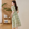 时尚碎花雪纺连衣裙，气质显瘦旅游度假短袖裙子HR-6223 商品缩略图3
