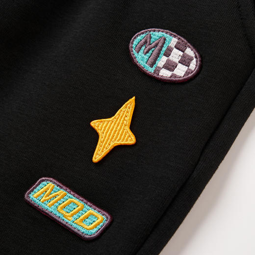 【MQD】童装男童裤子2025春新款儿童百搭束脚裤拼色时尚运动长裤 商品图2