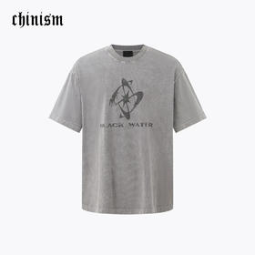 CHINISM赤尘 炒色肌理做旧短袖T恤男夏季新款美式男士纯棉半袖