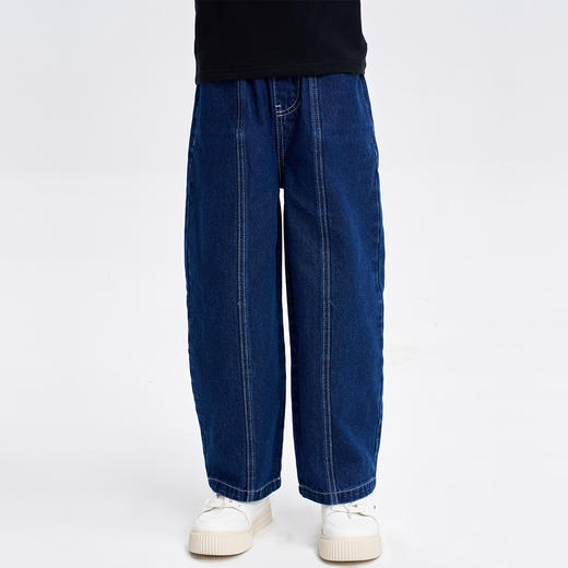 笛莎Deesha 2025秋季新款女童时尚休闲香蕉裤廓形牛仔裤 商品图0