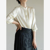 牧衣游原创 重磅22姆米净色真丝衬衫轻薄立领中式风上衣 半嵩秋水 商品缩略图1