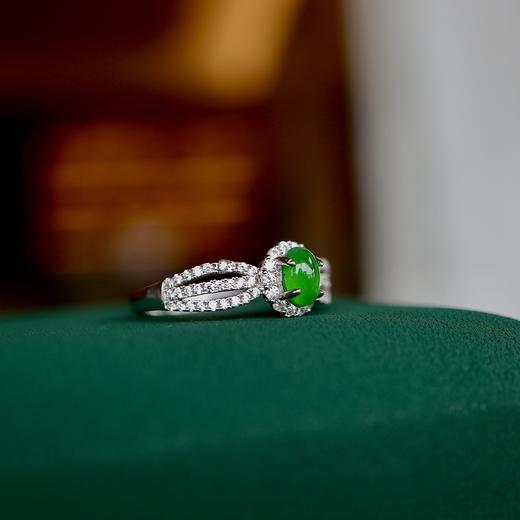 冰阳绿 高级感天然A货翡翠开口戒 CF 商品图4