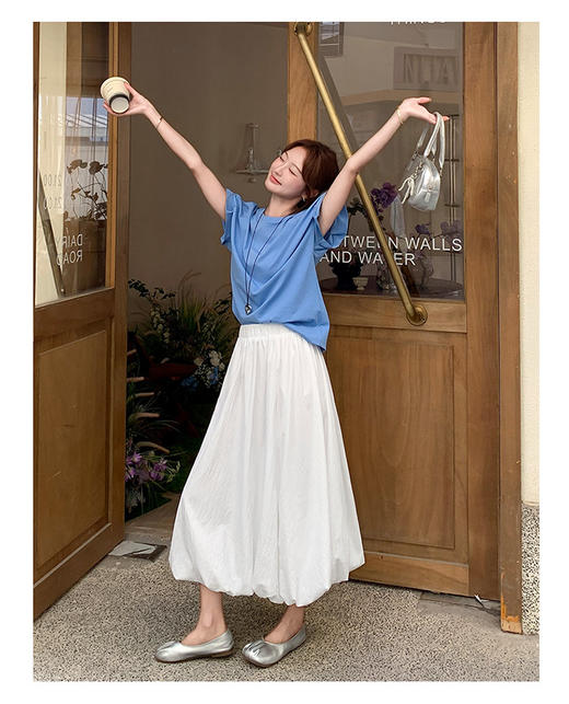 【高品质私服】【D家花苞袖超薄T恤】明媚清爽，夏日的必搭之选 进口70S超长纤维，G1505-CC【无标出货 介意慎拍】 商品图2