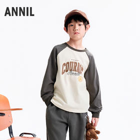 【实体店同款】男童圆领长袖针织衫秋季新款安奈儿童装AB531120