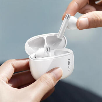 漫步者（EDIFIER）Zero Buds花再真无线蓝牙耳机半入耳式 茶白 /数码 /影音娱乐 /蓝牙/无线耳机 商品图1