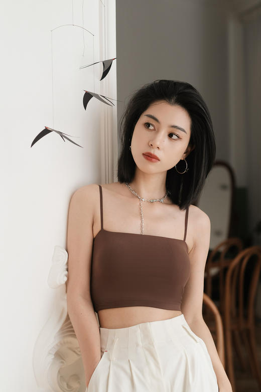 特价清不退换！官网700+台湾m家 3D厚垫辣妹抹胸吊带聚拢背心式女内搭 打底可外穿文胸内衣 商品图5