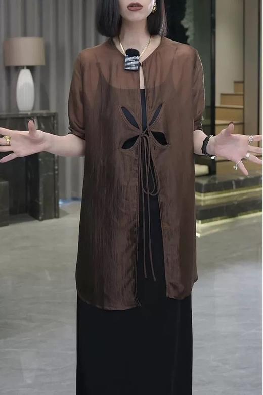 Kai & Kiera 复古气质风正反两穿防晒衬衣 20996 商品图2