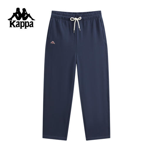 Kappa卡帕背靠背运动裤男2025新款休闲刺绣纯棉直筒裤跑步针织裤K0F52AK22 商品图0
