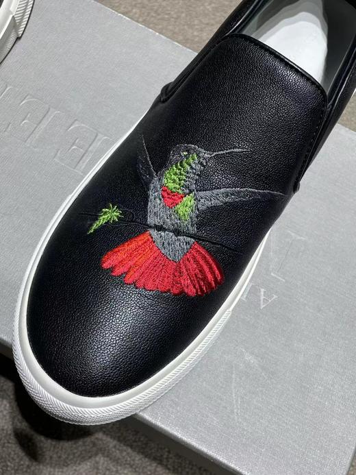 【超惠秒】McQueen 麦昆 男女通款一脚蹬真皮蜂鸟刺绣百搭运动休闲鞋 12356 商品图5