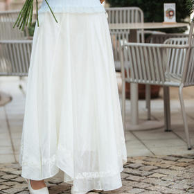 【林栖设计小店】绣花半身裙优雅百搭不规则设计宽松2025秋季新款裙子女F1953216